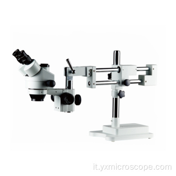 7-45x zoom Trinocular Stereo Microscopio a doppio braccio
